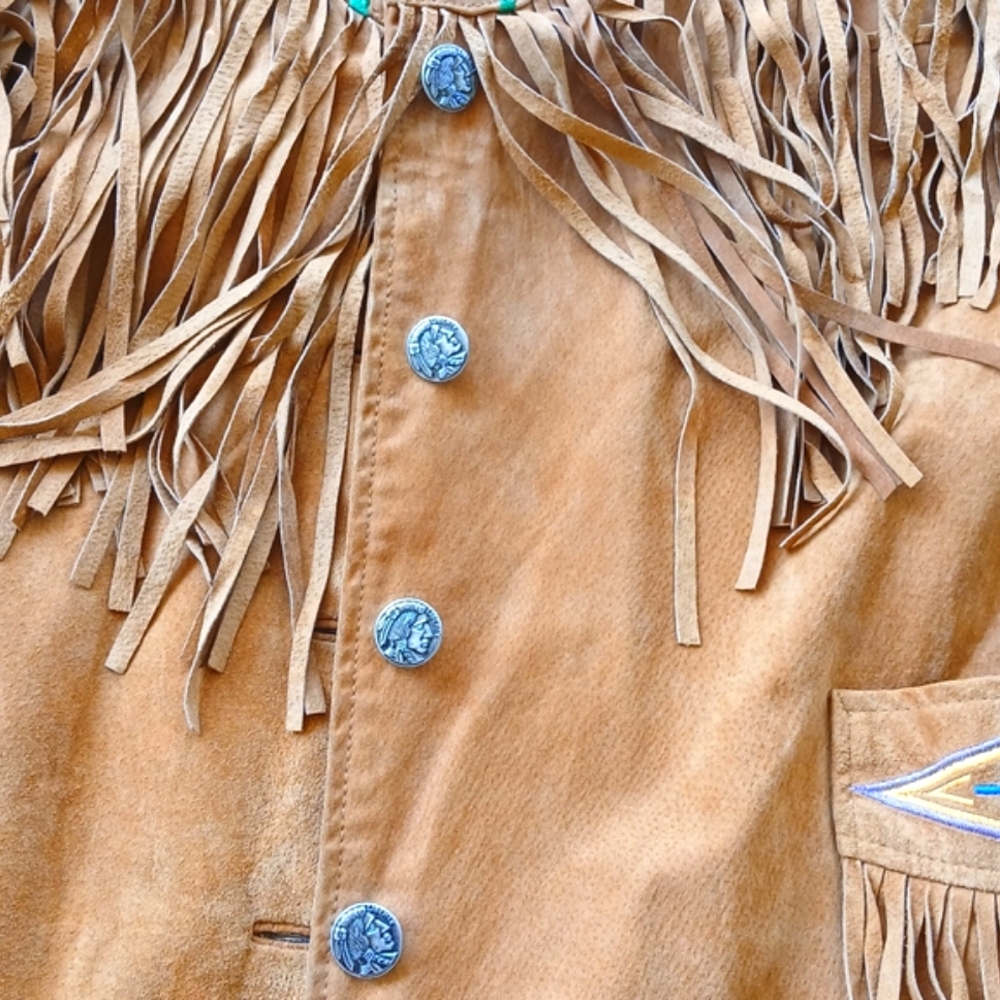 Vintage Lew Magram Western Button-Up beaded fringe jacket (Unisex XL) - Picture 10 of 16